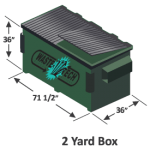 2-Yard-Box 65 Gallon Curbside Cart