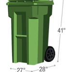 cart-64-green 65 Gallon Curbside Cart