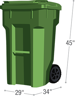 95 gallon curbside trash service
