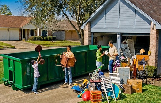 family using roll off